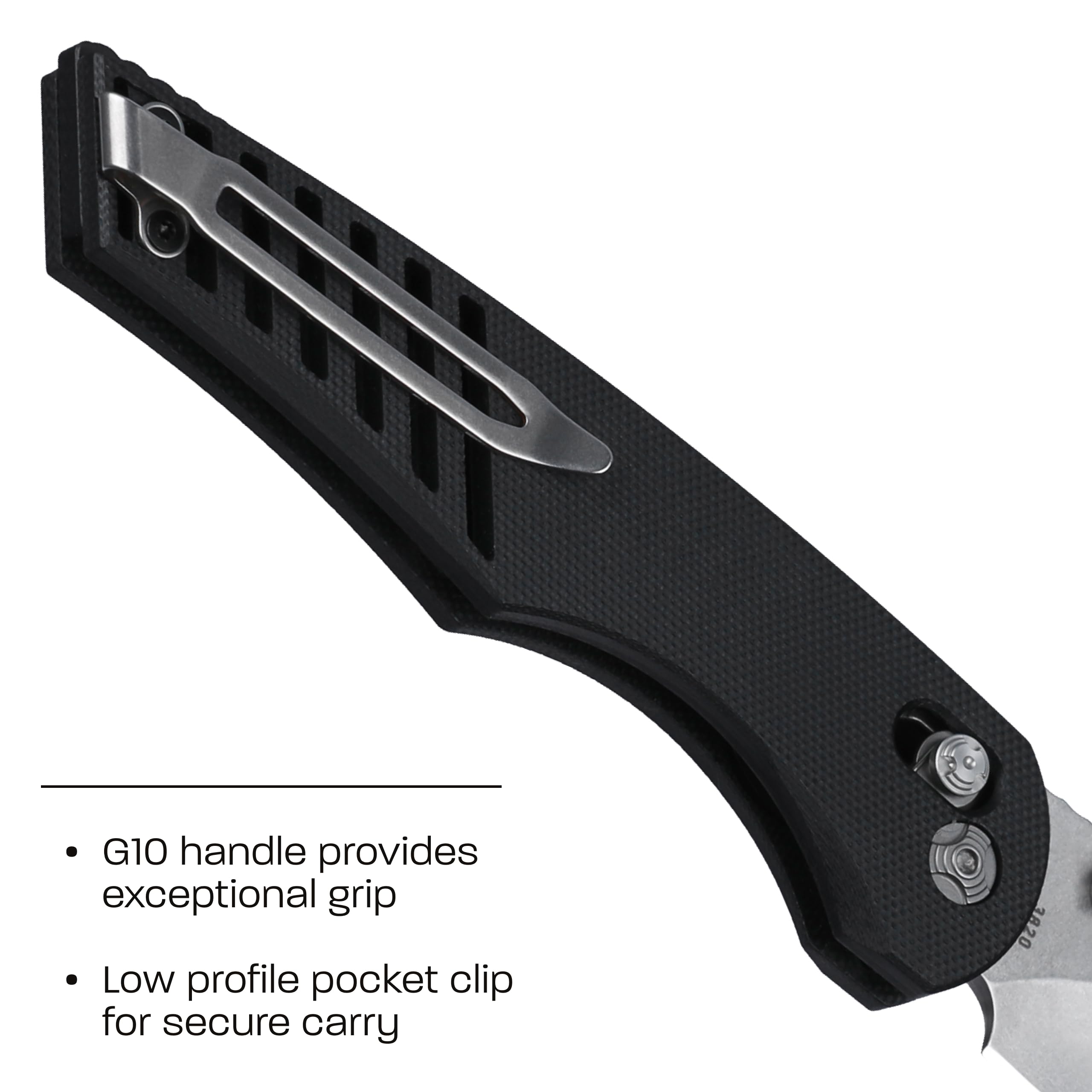 CRKT Definitive Everyday Carry EDC Pocket Folding Knife with Crossbar Lock: 154CM Plain Edge Blade, G10 Handle, Pocket Clip, 3820 - Image 4
