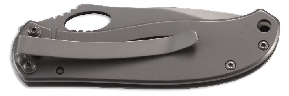 Columbia River Knife & Tool - 9001317 CRKT Pazoda 2 EDC Folding Pocket Knife: Compact Everyday Carry, Gray Ti Nitride Blade, Thumb Slot, Locking Liner, Stainless Handle, Pocket Clip 6470 - Image 4