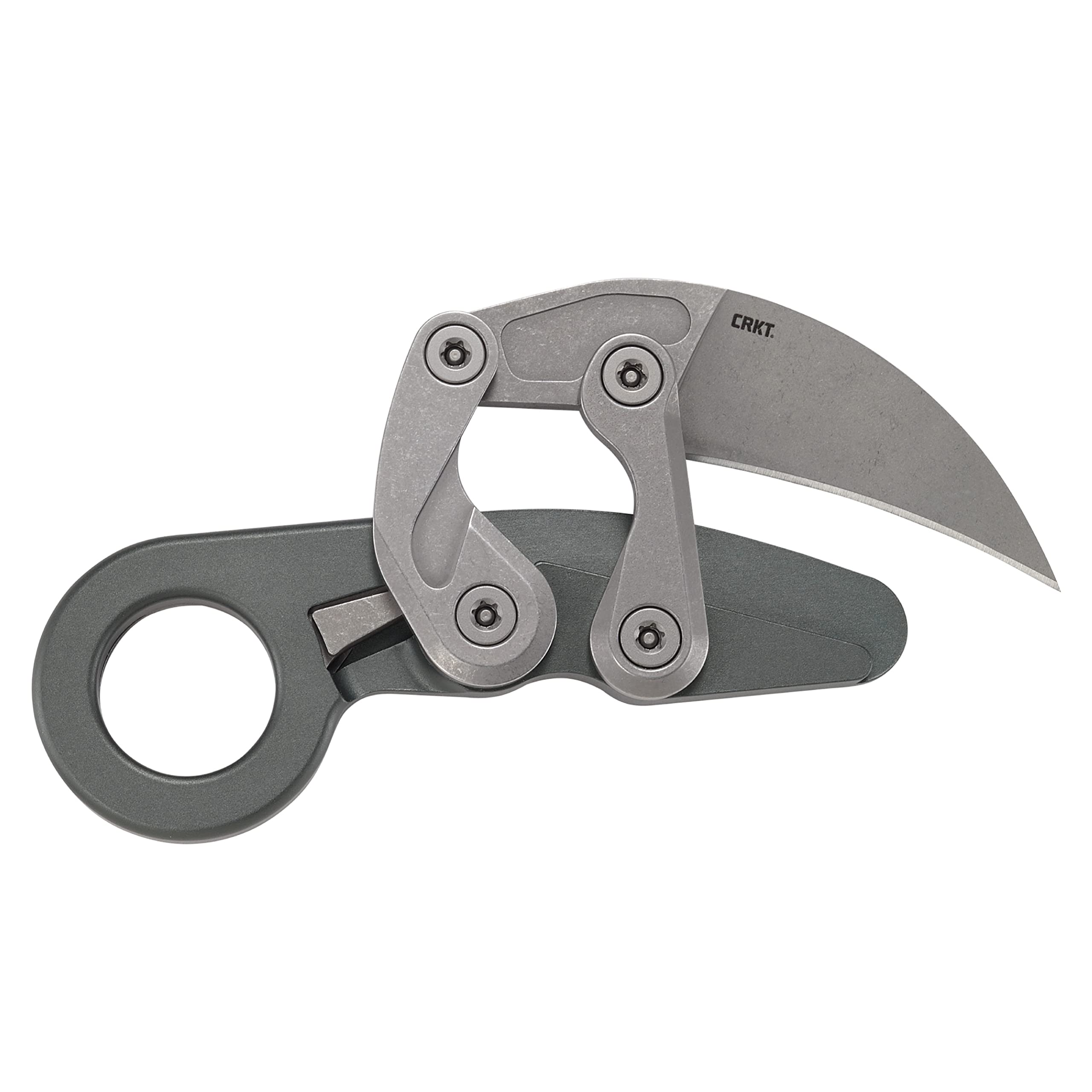 CRKT Provoke Compact: Kinematic EDC Folding Pocket Knife, Morphing Karambit, D2 Plain Edge Blade, Aluminum, Pocket Clip, 4045 - Image 4