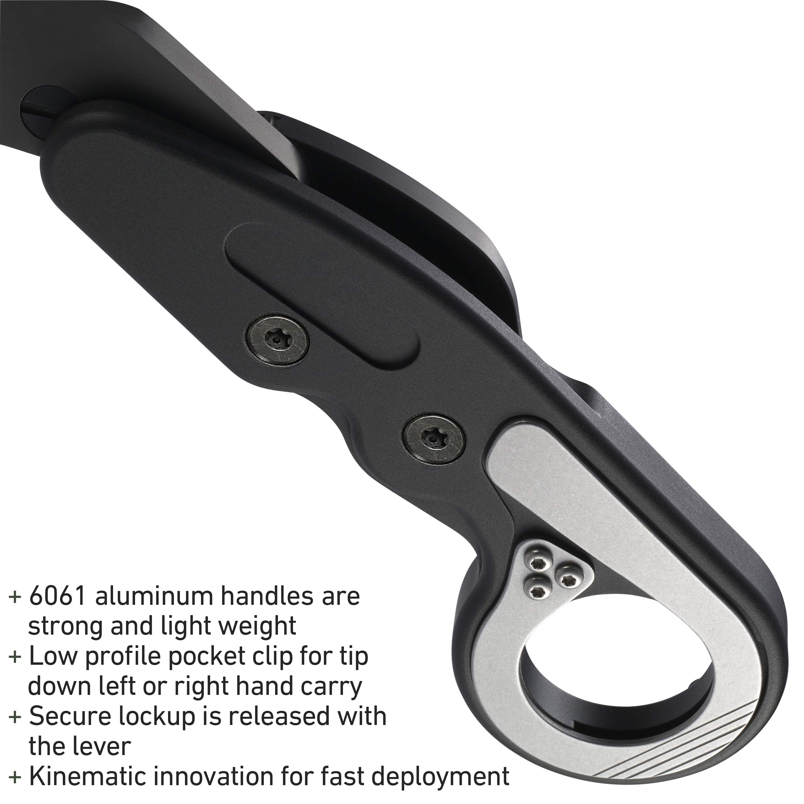CRKT Provoke Folding Knife with Kinematic: Morphing Karambit, D2 Plain Edge Blade, Aluminum Handle, Pocket Clip, 4040 - Image 6