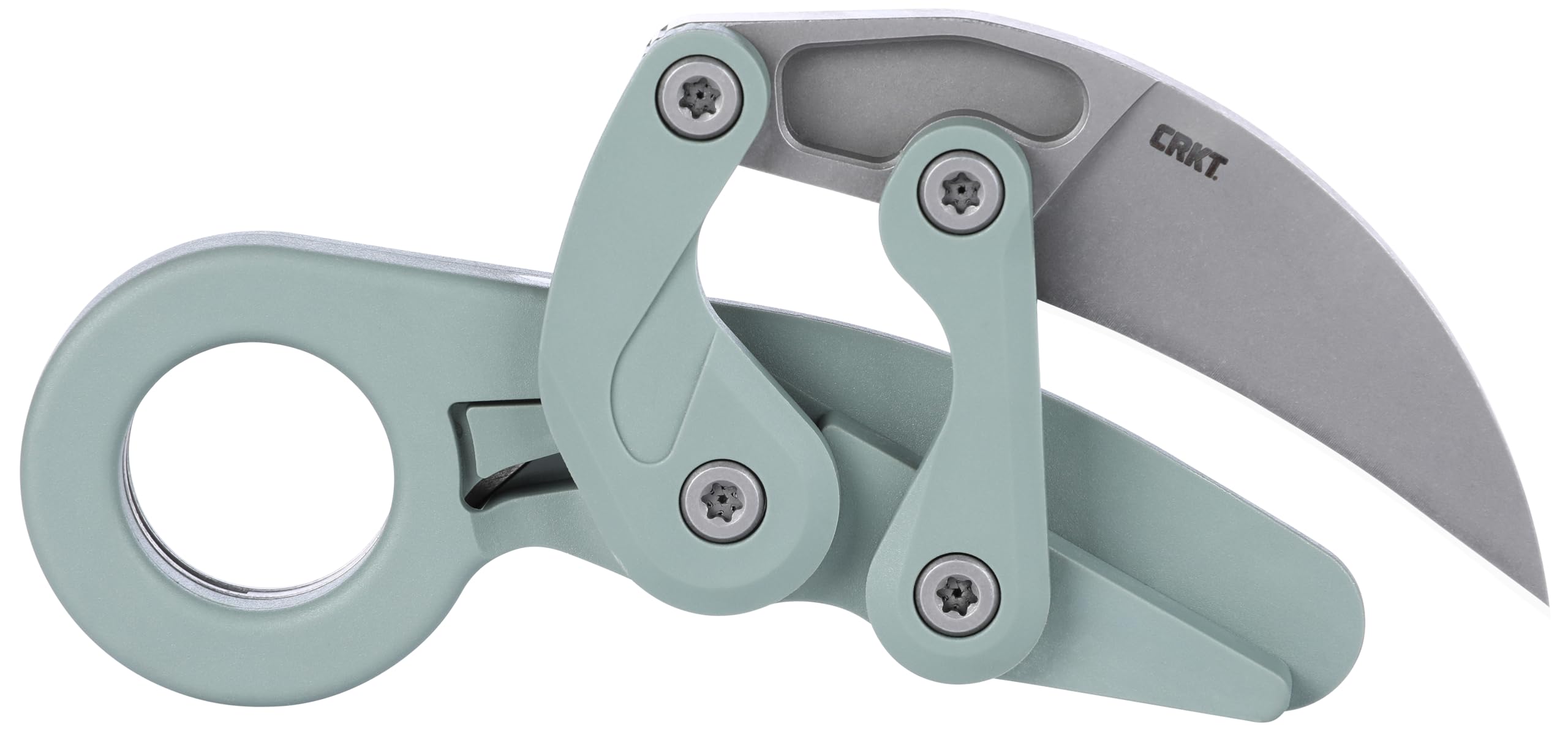 CRKT Provoke Folding Knife with Kinematic: Morphing Karambit, AUS 8 Steel Plain Edge Blade, Green Grivory Handle, Pocket Clip, 4041GR - Image 3