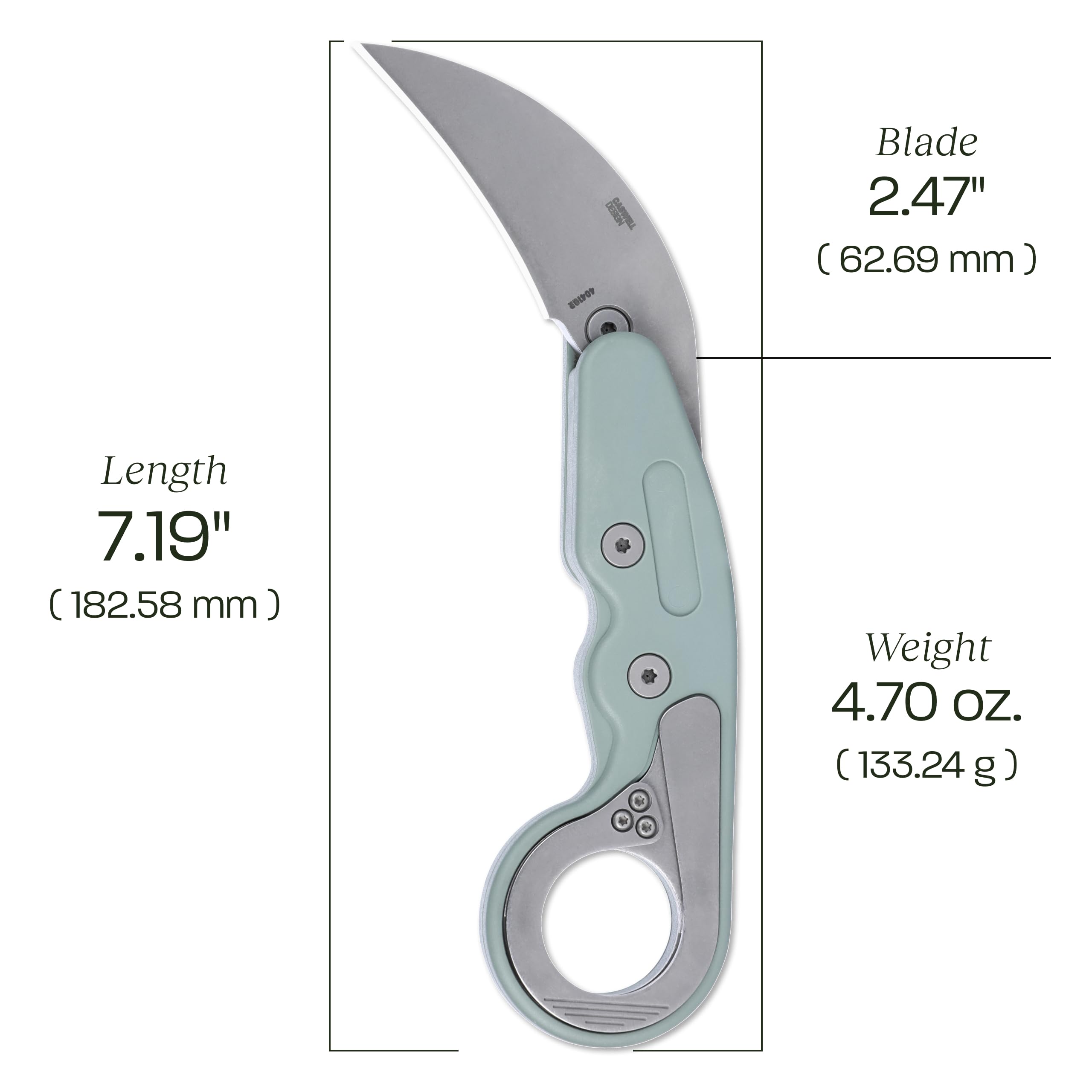 CRKT Provoke Folding Knife with Kinematic: Morphing Karambit, AUS 8 Steel Plain Edge Blade, Green Grivory Handle, Pocket Clip, 4041GR - Image 8